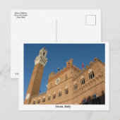 Palazzo Pubblico、Piazza del Campo、シエナイタリア ポストカード (正面/裏面)