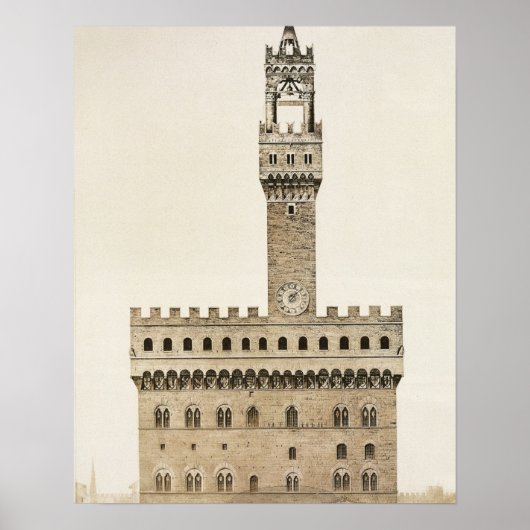 Palazzo Vecchio、またはPalazzo della Signoria, Fl ポスター (正面)