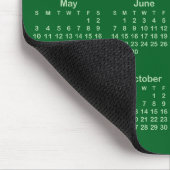 Pale and Forest Green 2026 Calendar マウスパッド (コーナー)