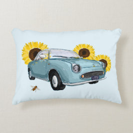 Pale Aqua Figaro accent pillow アクセントクッション