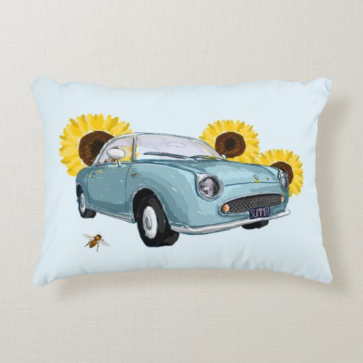 Pale Aqua Figaro accent pillow アクセントクッション (正面)