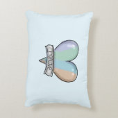 Pale Aqua Figaro accent pillow アクセントクッション (裏面(縦))