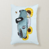 Pale Aqua Figaro accent pillow アクセントクッション (正面(垂直))