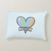 Pale Aqua Figaro accent pillow アクセントクッション (裏面)