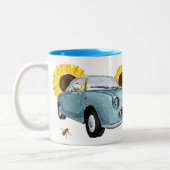 Pale Aqua Figaro coffee mug ツートーンマグカップ (左)