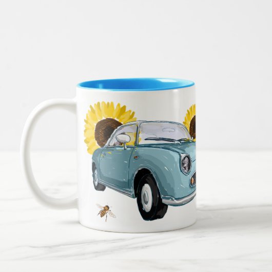 Pale Aqua Figaro coffee mug ツートーンマグカップ (左)