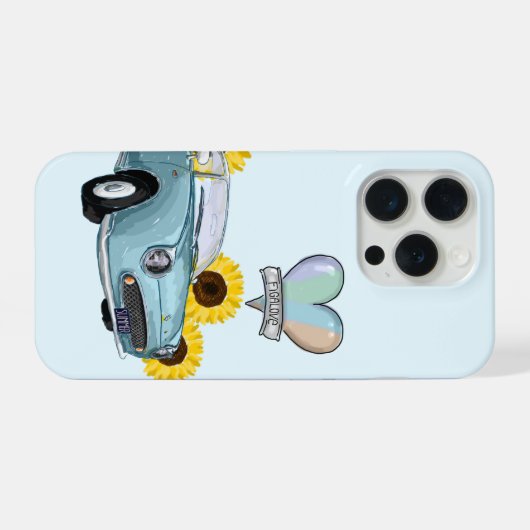 Pale Aqua Figaro phone case - telefoonhoesje iPhoneケース (裏面横)