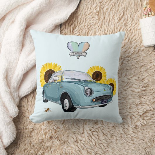 Pale Aqua Figaro pillow クッション (ブランケット)