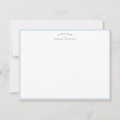 Pale Baby Blue Border Personalized Note Card 招待状 (正面)