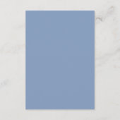 Pale Blue and Gray Elegant Wedding Reception エンクロージャーカード (裏面)