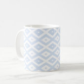 Pale blue and white diamond pattern コーヒーマグカップ (正面左)