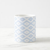 Pale blue and white diamond pattern コーヒーマグカップ (中央)