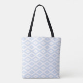 Pale blue and white diamond pattern トートバッグ (裏面)