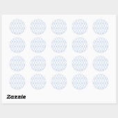 Pale blue and white diamond pattern ラウンドシール (シート)