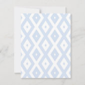 Pale blue and white diamond pattern 出欠カード (正面)