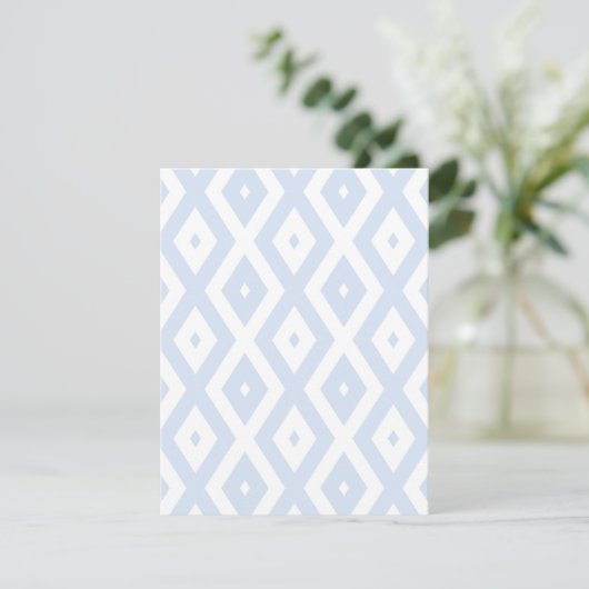 Pale blue and white diamond pattern 出欠カード (スタンド正面)