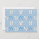 Pale Blue Bows She's Tying the Knot Bridal Shower 招待状 (裏面)