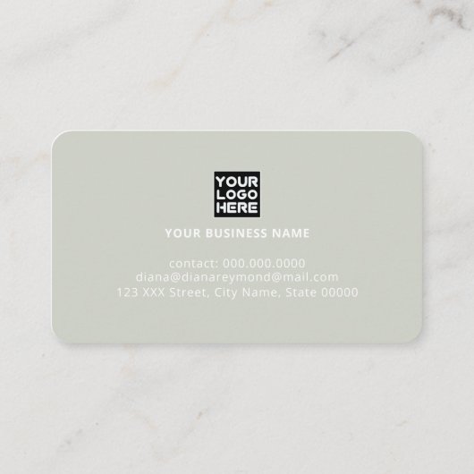 Pale Blue Business Card  with World Map and Plane 名刺 (裏面)