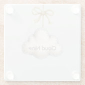 Pale Blue Cloud Nine ガラスコースター (裏面)