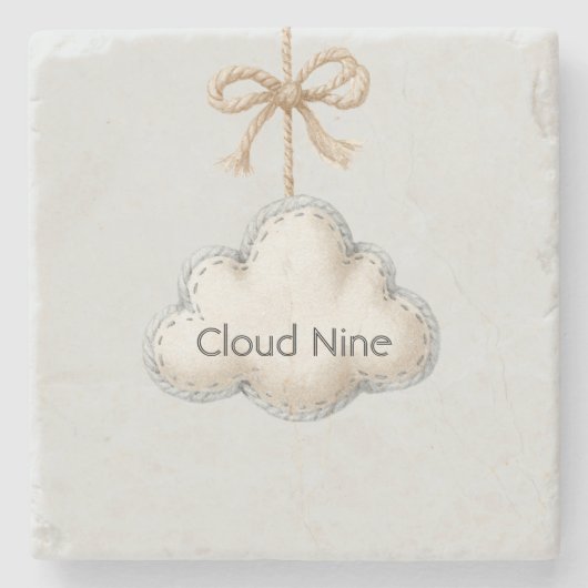 Pale Blue Cloud Nine ストーンコースター (正面)