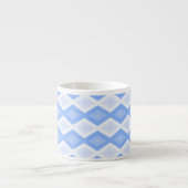 Pale blue diamond pattern エスプレッソカップ (正面)