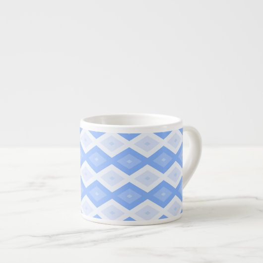 Pale blue diamond pattern エスプレッソカップ (正面右)