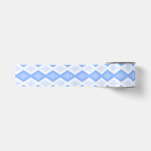 Pale blue diamond pattern サテンリボン (正面)