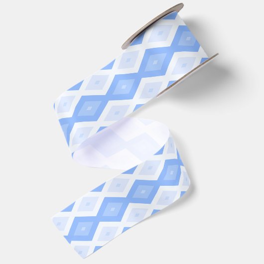 Pale blue diamond pattern サテンリボン (裏面)