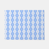 Pale blue diamond pattern ドアマット (正面)
