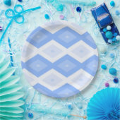 Pale blue diamond pattern ペーパープレート (パーティー)