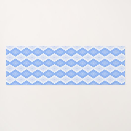 Pale blue diamond pattern ヨガマット (裏面(横))