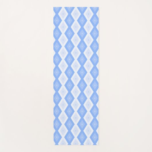 Pale blue diamond pattern ヨガマット (正面)