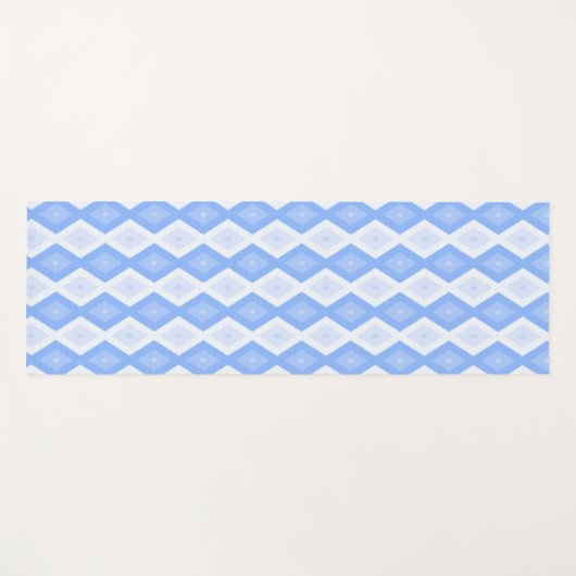 Pale blue diamond pattern ヨガマット (正面(横))