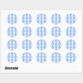 Pale blue diamond pattern ラウンドシール (シート)