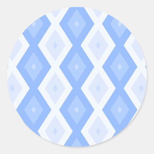 Pale blue diamond pattern ラウンドシール (正面)