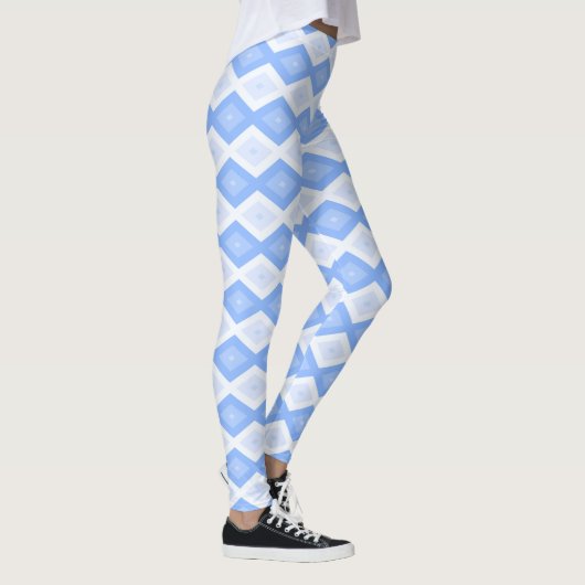 Pale blue diamond pattern レギンス (右)