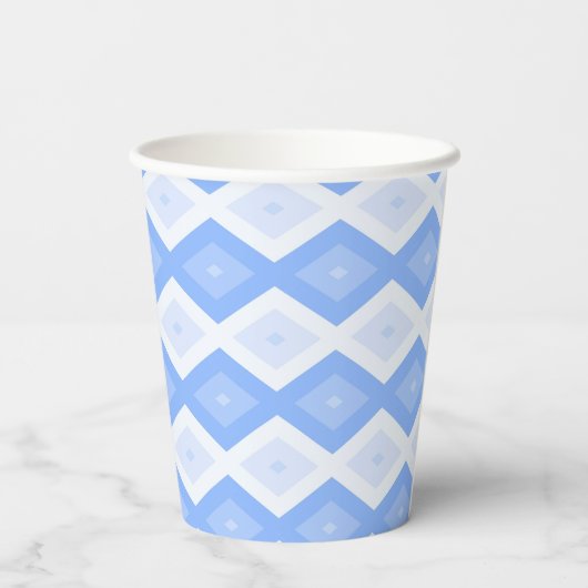Pale blue diamond pattern 紙コップ (裏面)