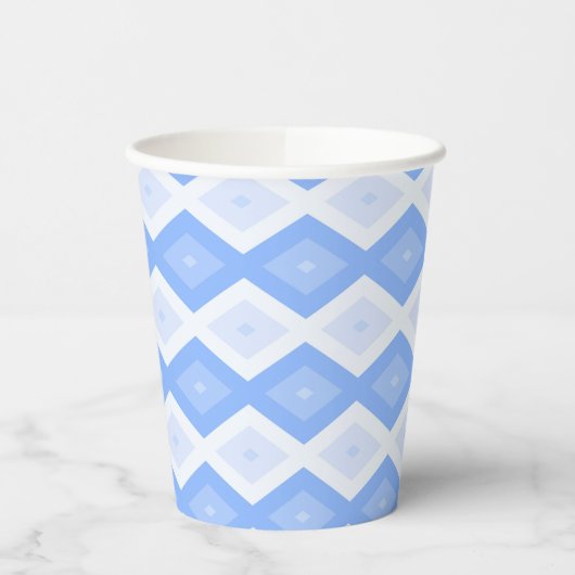 Pale blue diamond pattern 紙コップ (左)