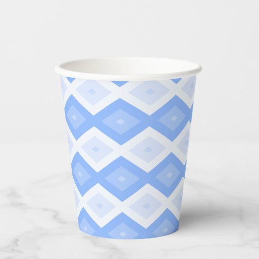 Pale blue diamond pattern 紙コップ (正面)