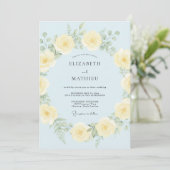 Pale Blue Ethereal Spring Wedding 招待状 (スタンド正面)