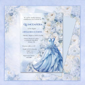 Pale Blue Floral Quinceañera Ball Gown | I 招待状