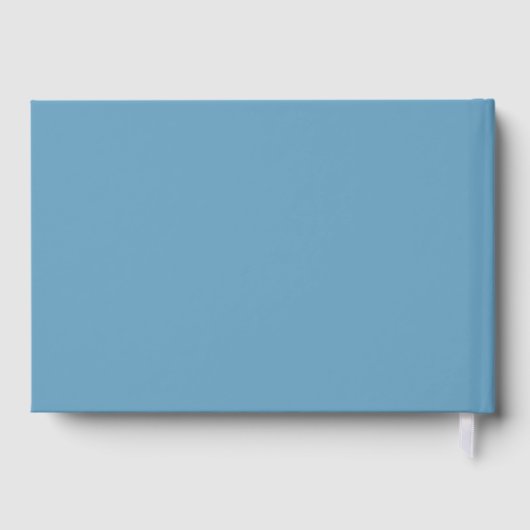 Pale Blue Gold Eucalyptus Boho Guest Book Quince ゲストブック (裏面)