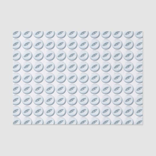 Pale Blue Sewing Button Pattern  薄葉紙 (正面)