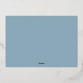 Pale Blue & Sky Snowflake Foil Holiday Card 箔シーズンカード (裏面)