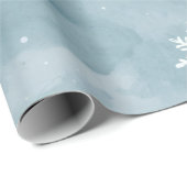 Pale Blue Snowflakes Watercolor Winter Holiday ラッピングペーパー (ロールコーナー)