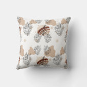 Pale Boho Wildflowers Flowers  クッション (裏面)