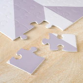 Pale Cool Grape Geometric Deco Cube Pattern ジグソーパズル (側面)