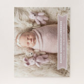 Pale Dusty Pink Newborn Baby Girl Photo ジグソーパズル (縦)