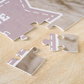 Pale Dusty Pink Newborn Baby Girl Photo ジグソーパズル (側面)