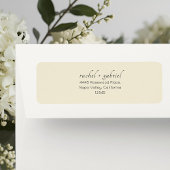 Pale Dusty Yellow | Chic Simple Clean Wedding ラベル